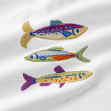 Υπερμεγέθη παιδικό μπλουζάκι Λευκό Fish Stack