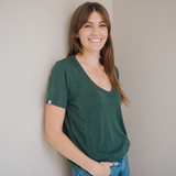 Θηλασμός T-Shirt V-Neck Forest Green