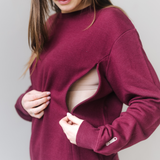 Breastfeeding Sweatshirt - Burgundy