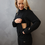 Bamboo Breastfeeding Hoodie - Μαύρο