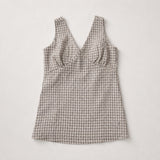 Sleeveless Breastfeeding Top Windowpane