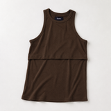 Breastfeeding Ribbed Tank Top Σοκολάτα