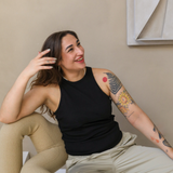 Breastfeeding Ribbed Tank Top Black