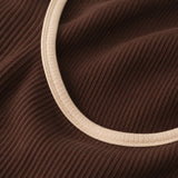 Σεν Τροπέ Ribbed Φόρεμα θηλασμού Σοκολάτα