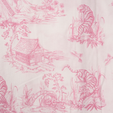 Γυναικεία ροζ Toile de Jouy Bamboo ρόμπα