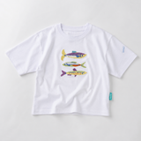 Υπερμεγέθη παιδικό μπλουζάκι Λευκό Fish Stack
