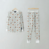 Παιδικό σετ πιτζάμας Miffy Checkered Bloom από μπαμπού, όψη από μπροστά