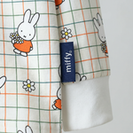 Miffy x Zipster υφασμένη ετικέτα στο παιδικό σετ πιτζάμας Miffy Checkered Bloom από μπαμπού