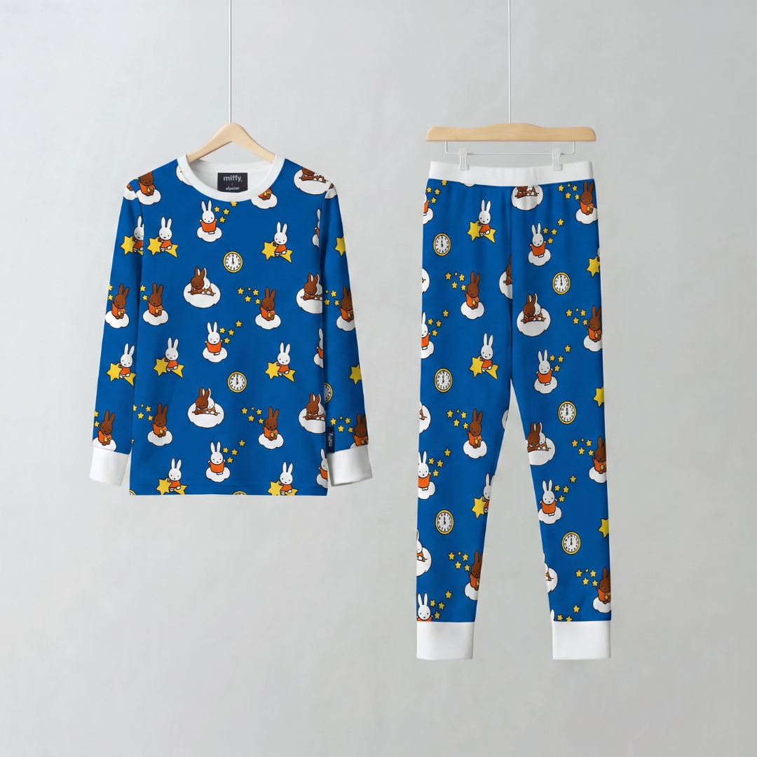 Παιδικό σετ πιτζάμας από μπαμπού Miffy Starry Sleep, όψη από μπροστά