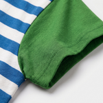 Λεπτομέρεια μανικιού στο παιδικό T-shirt με ρίγες και κολάρο «Move» Miffy
