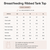 Breastfeeding Ribbed Tank Top Black