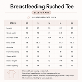 Ruched θηλασμού Tee Λευκό