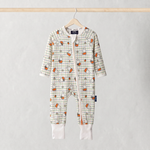 ZIPSTER x Miffy Checkered Bloom bamboo babygrow, front view